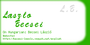 laszlo becsei business card