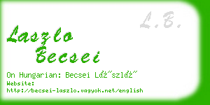 laszlo becsei business card